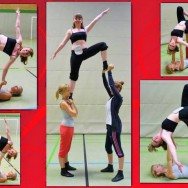 Foto: Stommaträgerin zeigt beim Showtanz-Training ihren Beutel am Bauch
